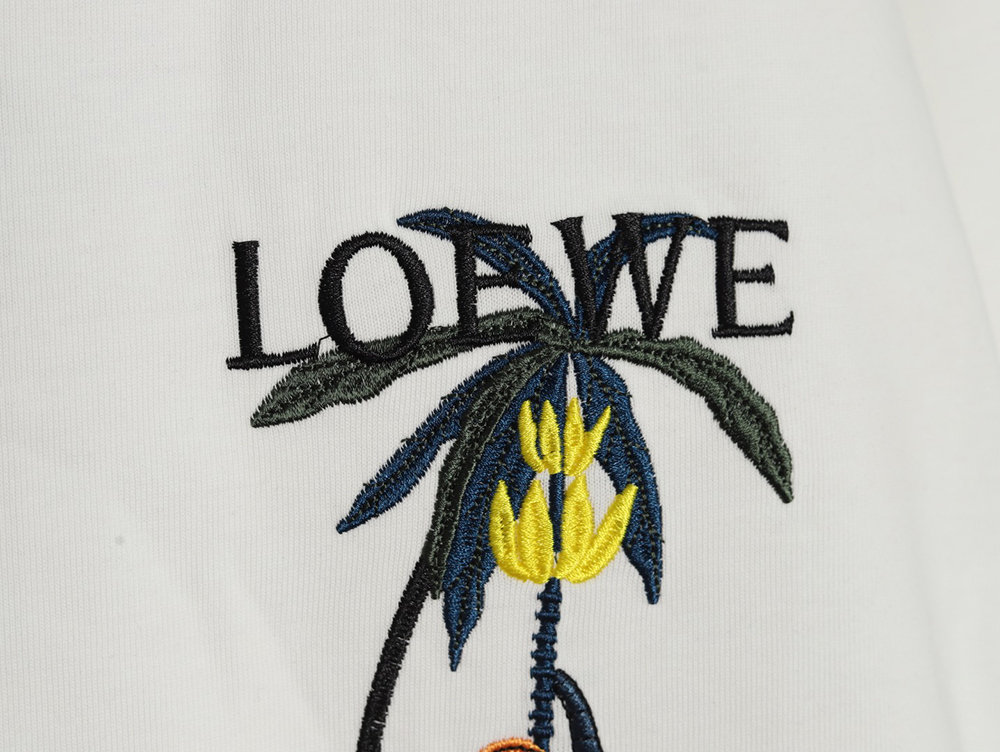 L0ew* embroidered coconut tree short sleeve t-shirt