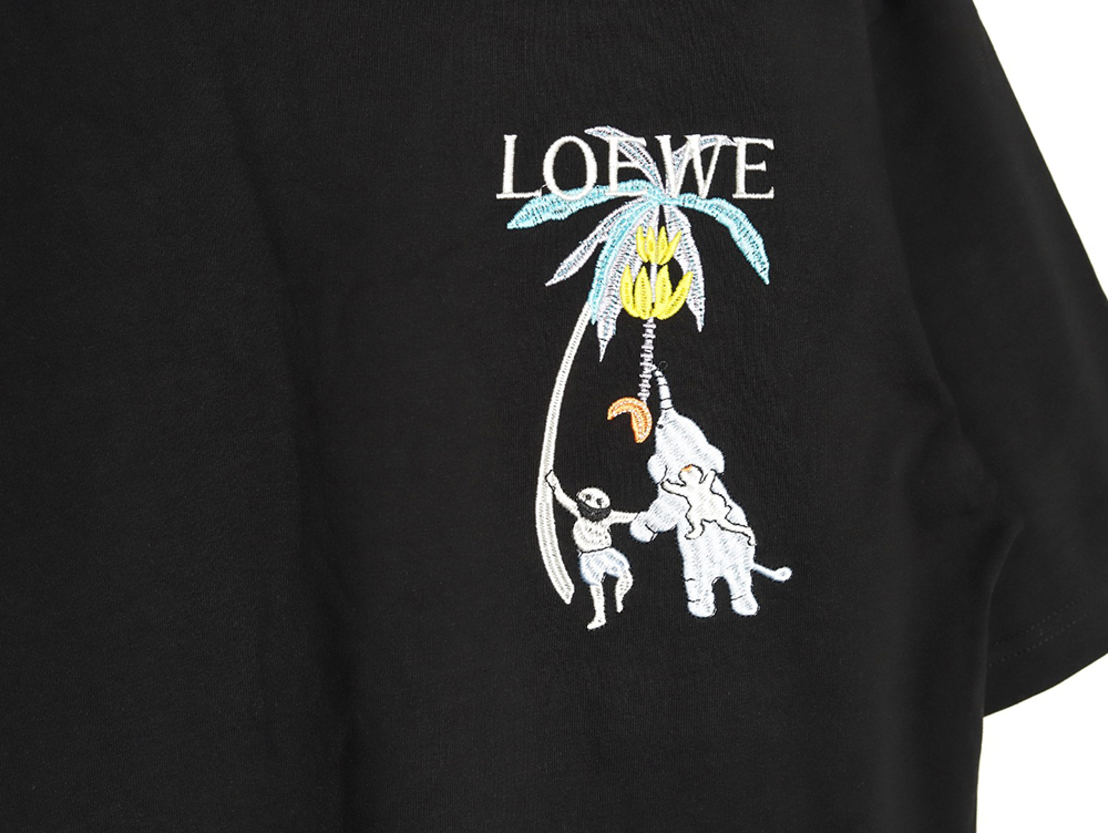 L0ew* embroidered coconut tree short sleeve t-shirt tsk1
