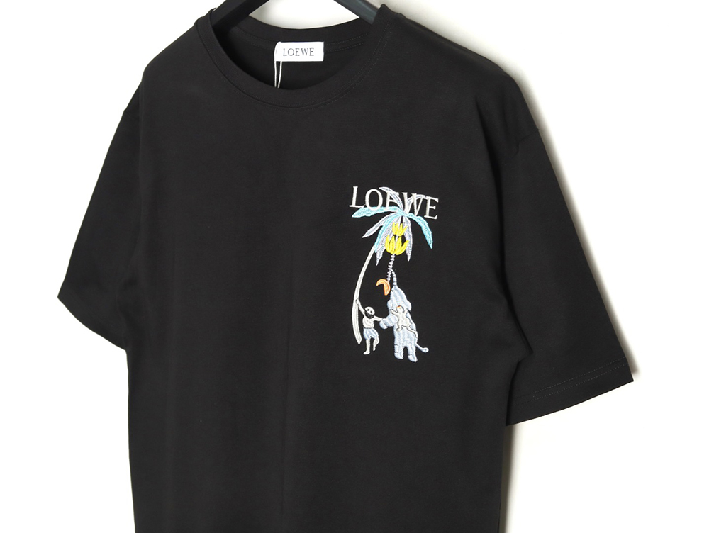 L0ew* embroidered coconut tree short sleeve t-shirt tsk1