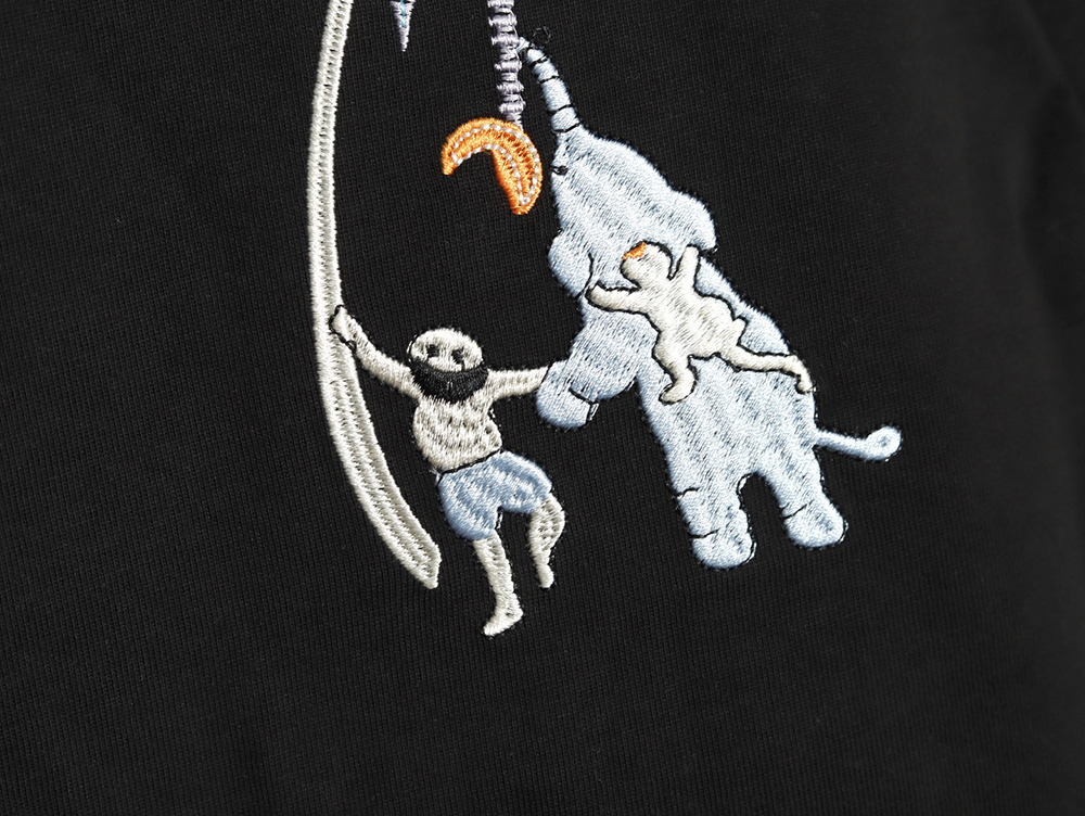 L0ew* embroidered coconut tree short sleeve t-shirt tsk1