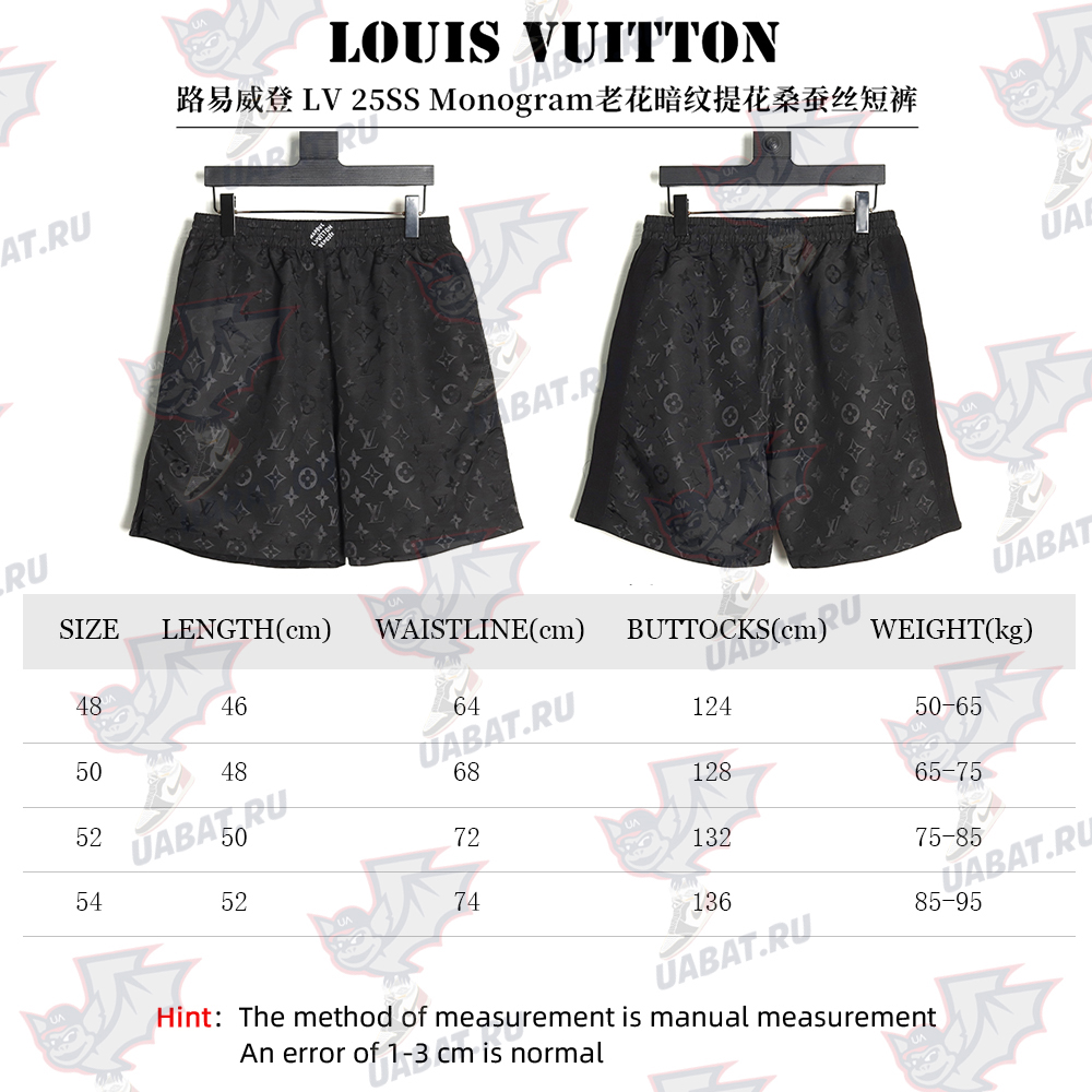 l0*is V*t0n old flower pattern jacquard silk shorts