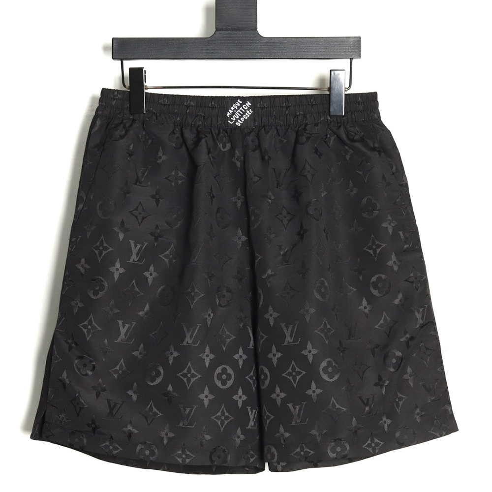 l0*is V*t0n old flower pattern jacquard silk shorts