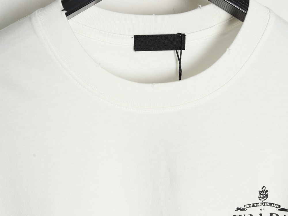 Pra*a chest lettering logo short sleeves