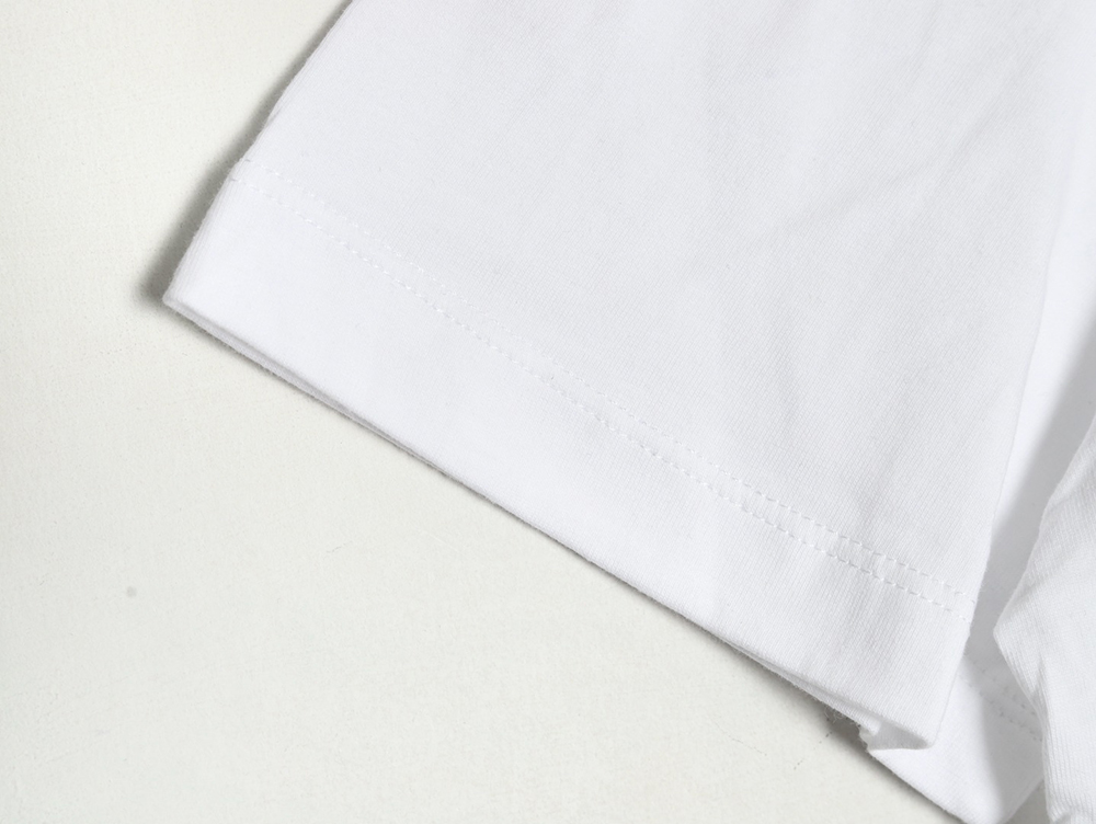 Versace Gold Logo Embroidered Short Sleeve T-Shirt