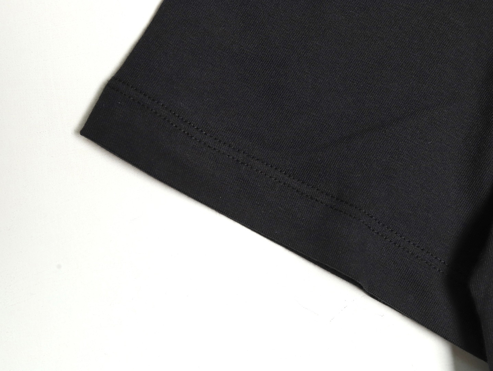 Versace Gold Logo Embroidered Short Sleeve T-Shirt tsk1