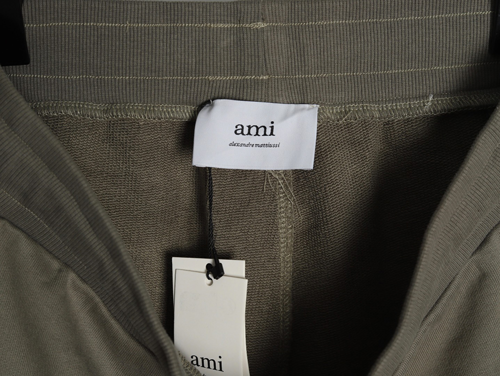 Ami Paris Heart Embroidered Shorts