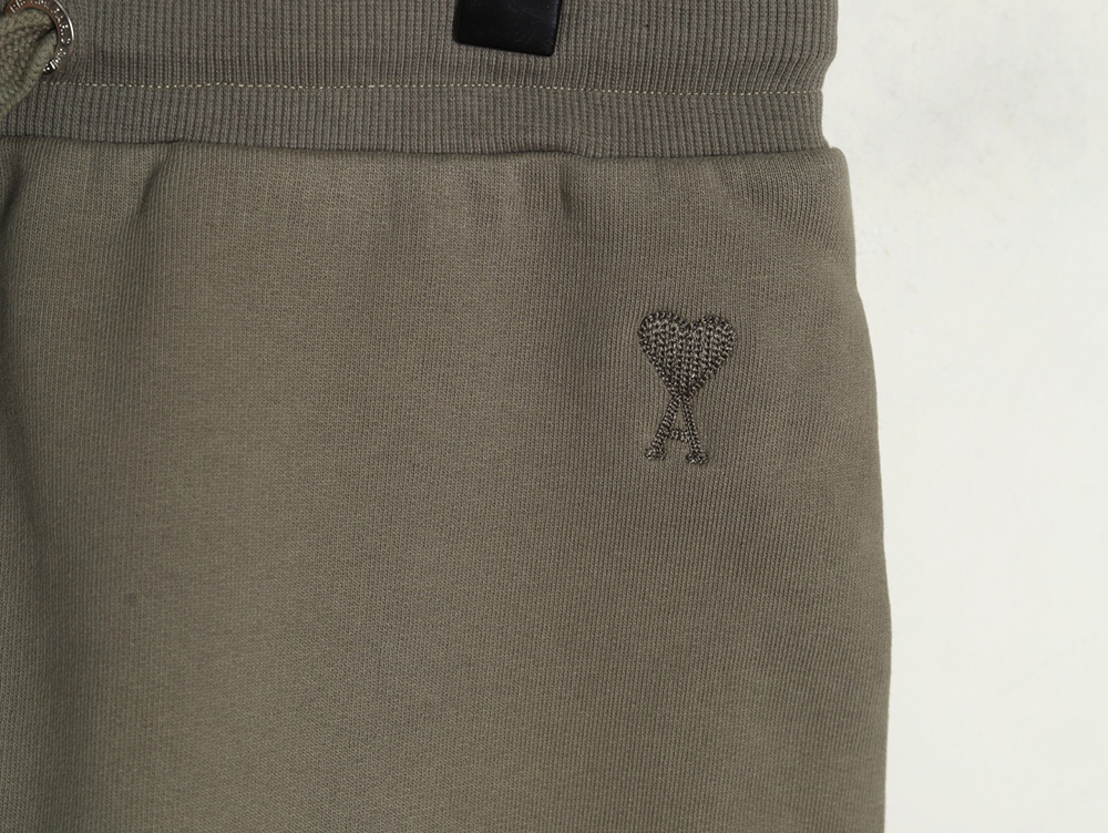 Ami Paris Heart Embroidered Shorts