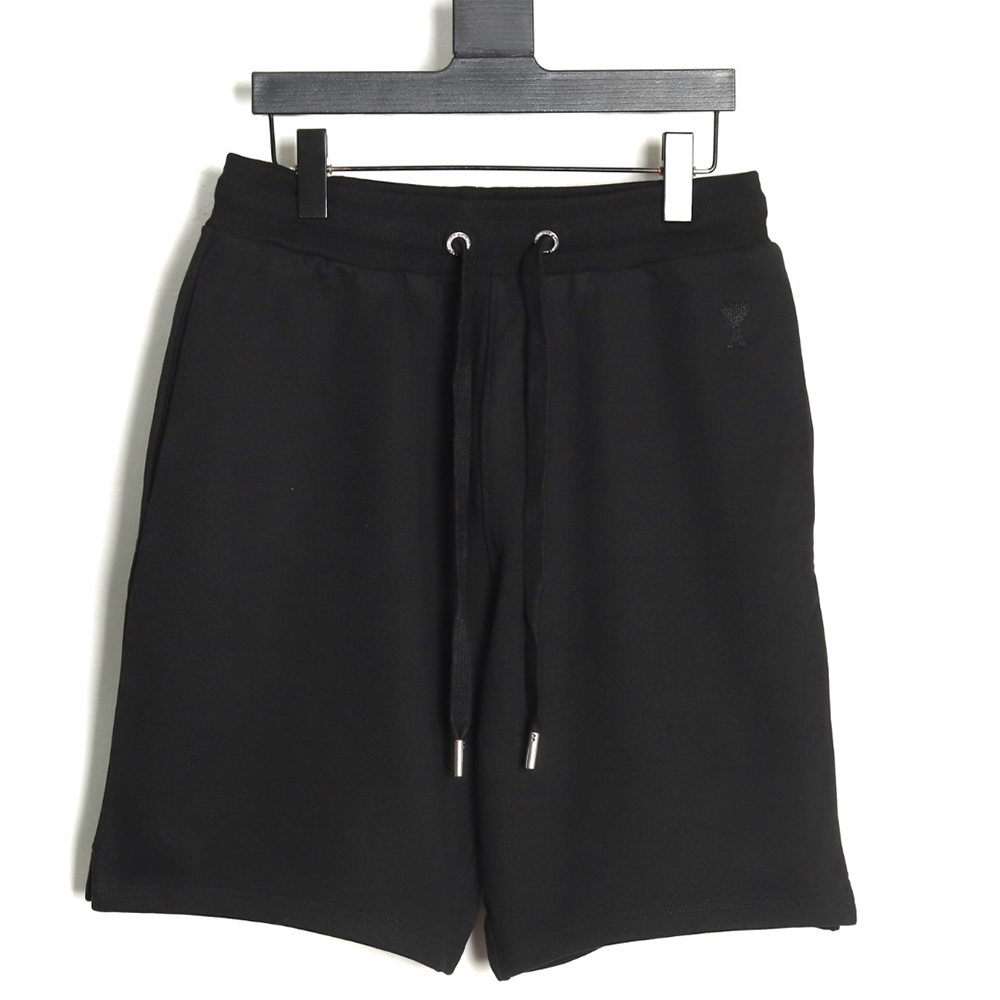 Ami Paris Heart Embroidered Shorts TSK1