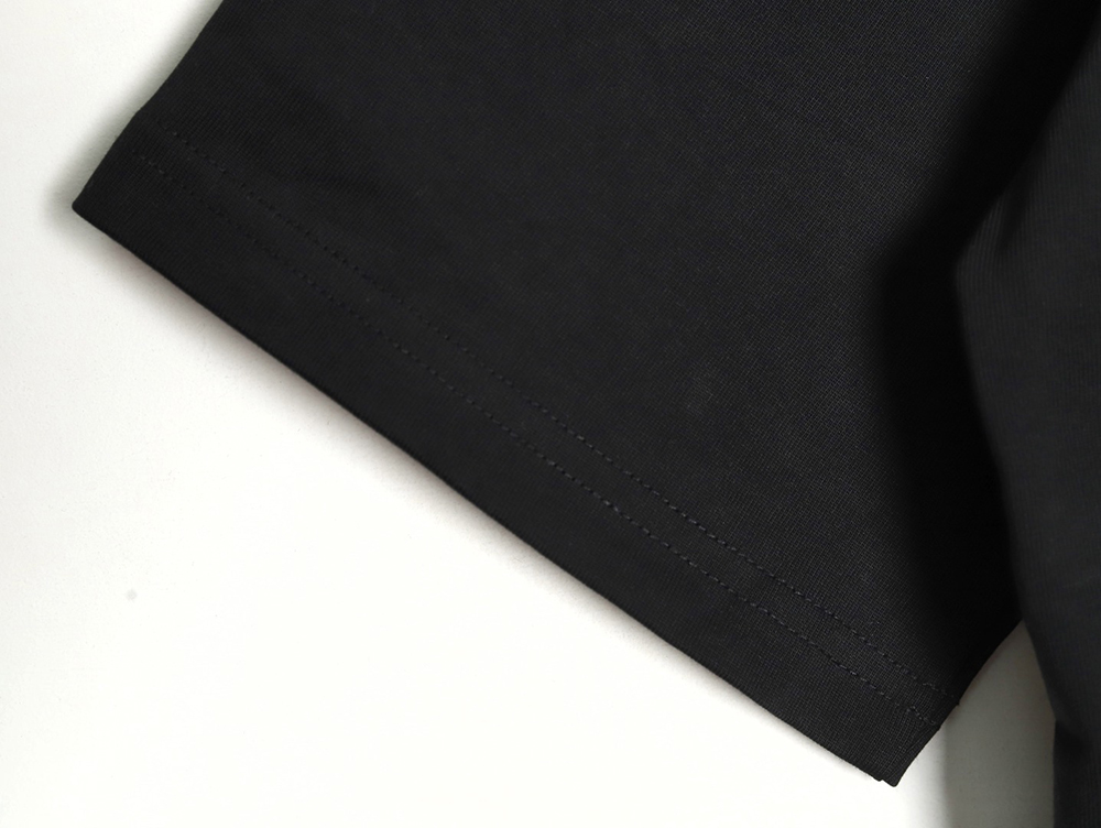 B**rry back hollow out applique war horse short sleeve t-shirt tsk1