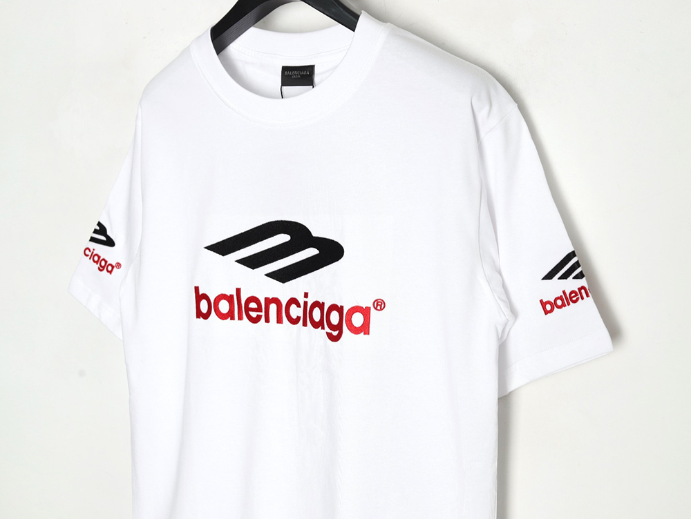 Ba*len*cia*ga 3m embroidered letters washed short sleeves