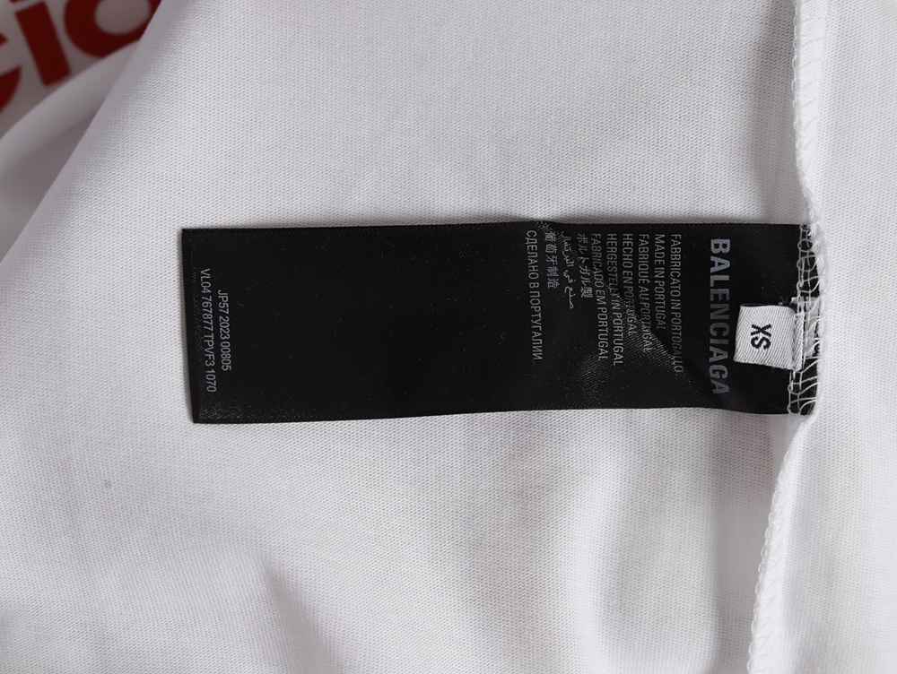 Ba*len*cia*ga 3m embroidered letters washed short sleeves