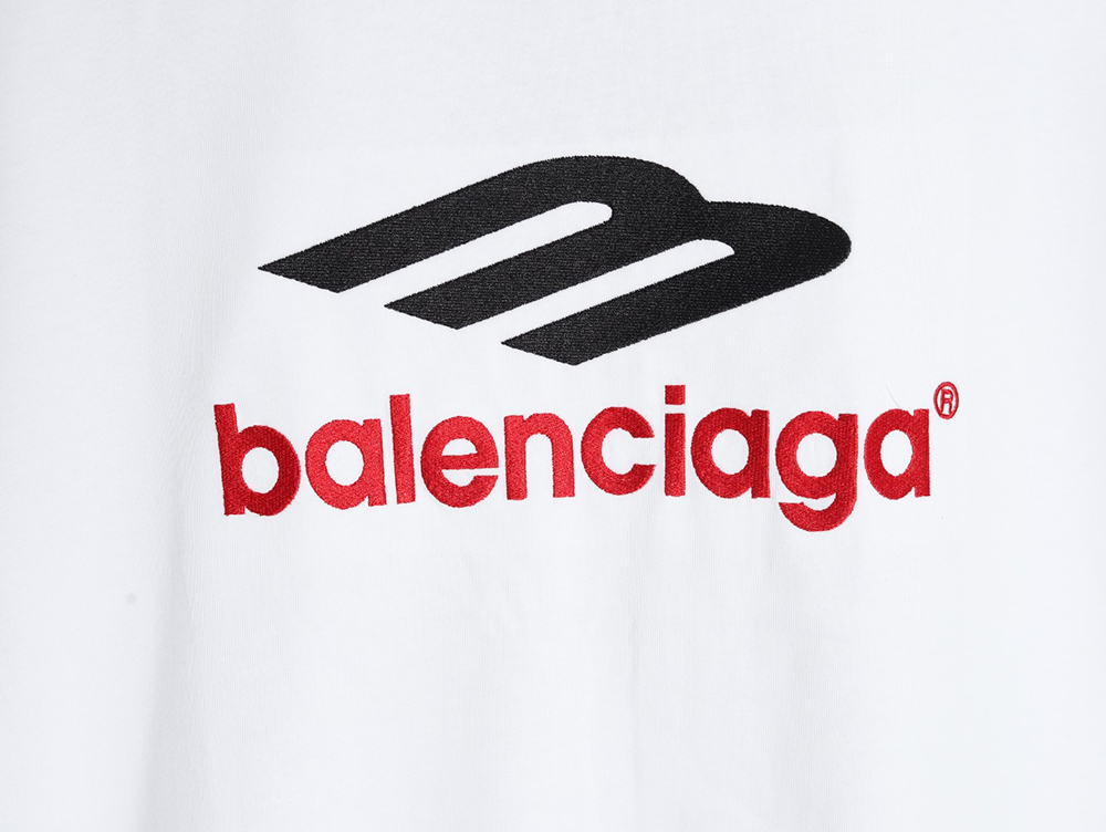 Ba*len*cia*ga 3m embroidered letters washed short sleeves