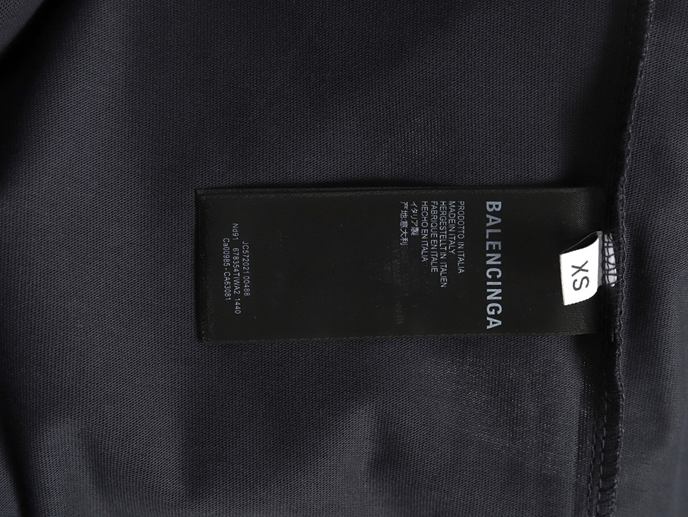 Ba*len*cia*ga 3m embroidered letters washed short sleeves tsk1