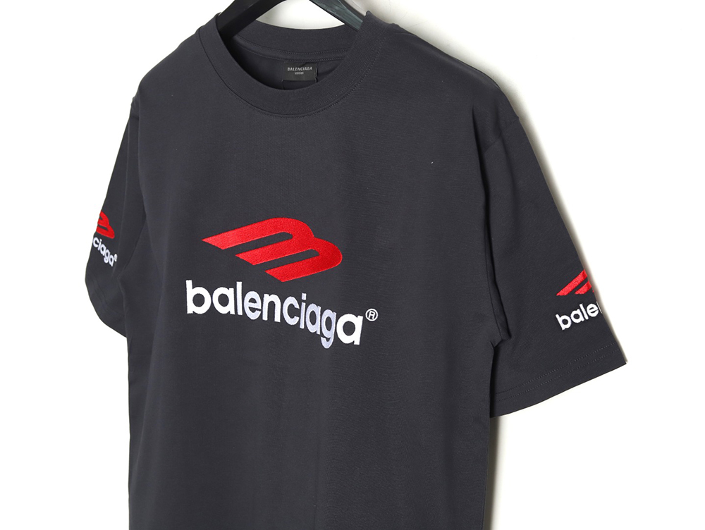 Ba*len*cia*ga 3m embroidered letters washed short sleeves tsk1