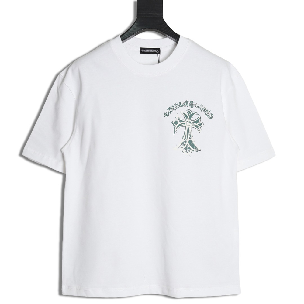 Ch**me He**ts mottled cross sanskrit print short sleeves