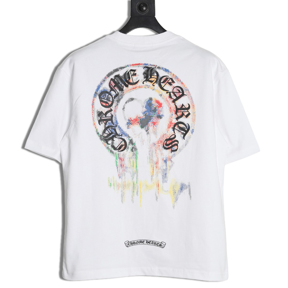 Ch**me He**ts ink-dyed horseshoe print short sleeves