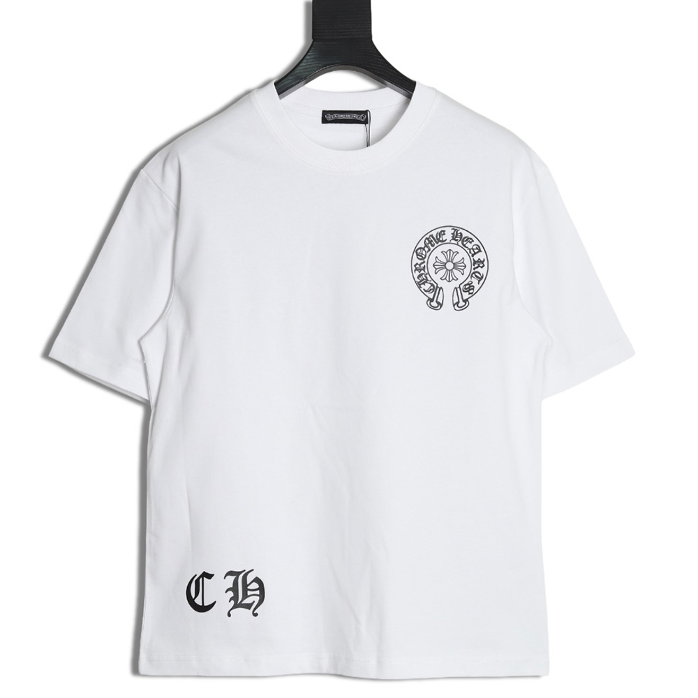 Ch**me He**ts ink-dyed horseshoe print short sleeves