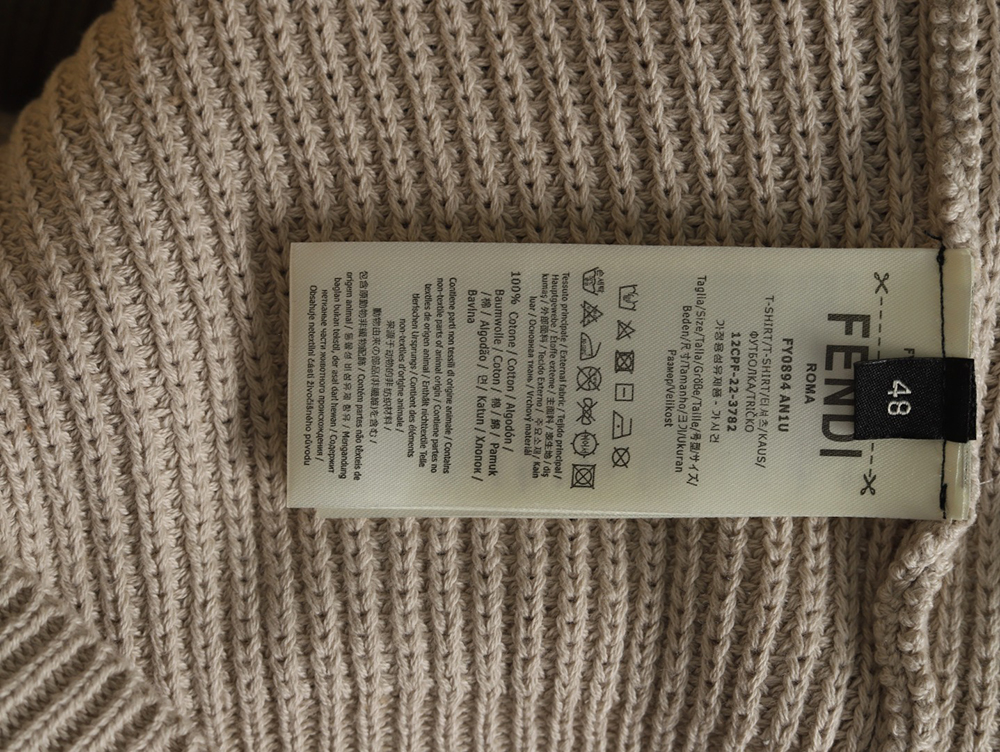 F**di badge striped jersey short sleeve polo shirt