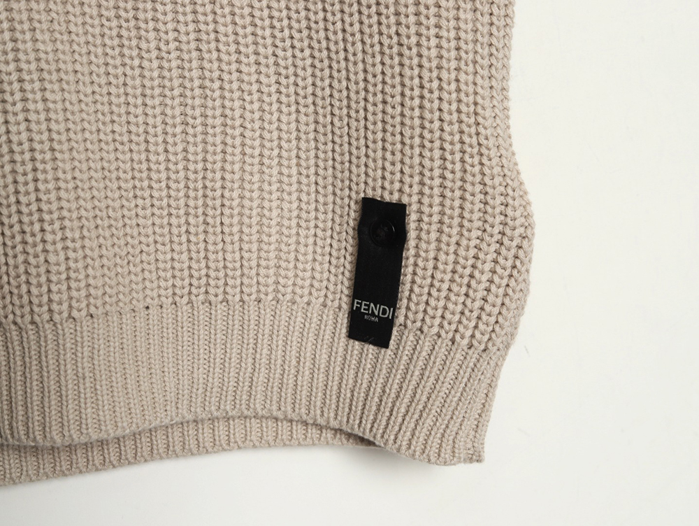 F**di badge striped jersey short sleeve polo shirt