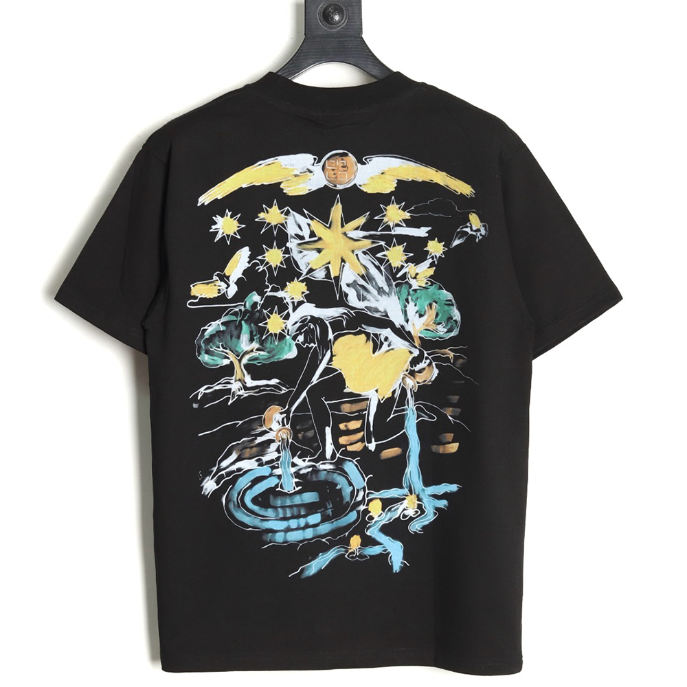 Givenchy star pattern print round neck short sleeve T-shirt TSK1