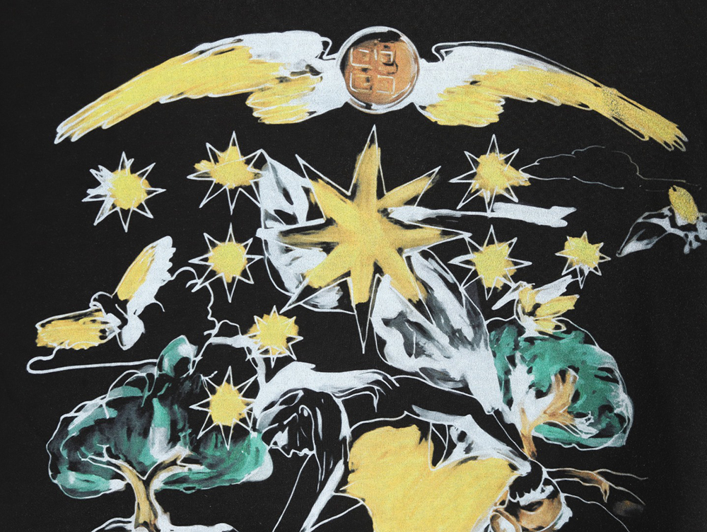 Givenchy star pattern print round neck short sleeve T-shirt TSK1