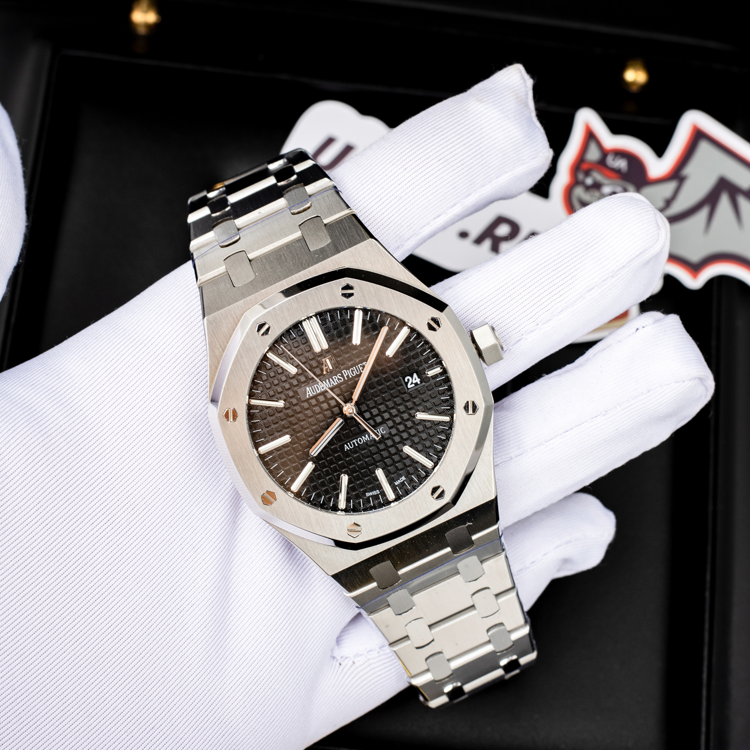 audemars P*g*et - royal oak 15400 ss/ss grey apsf a3120