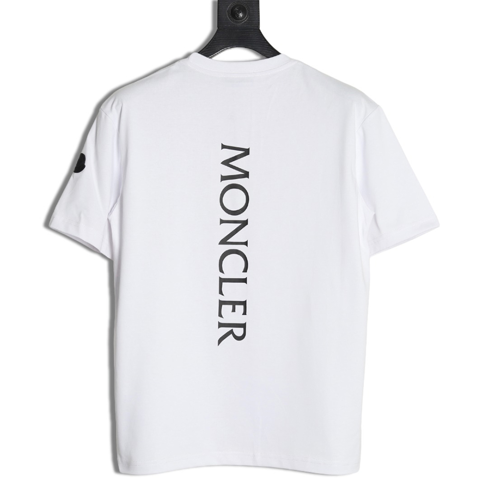 Moncler chest patch back letter print short sleeves