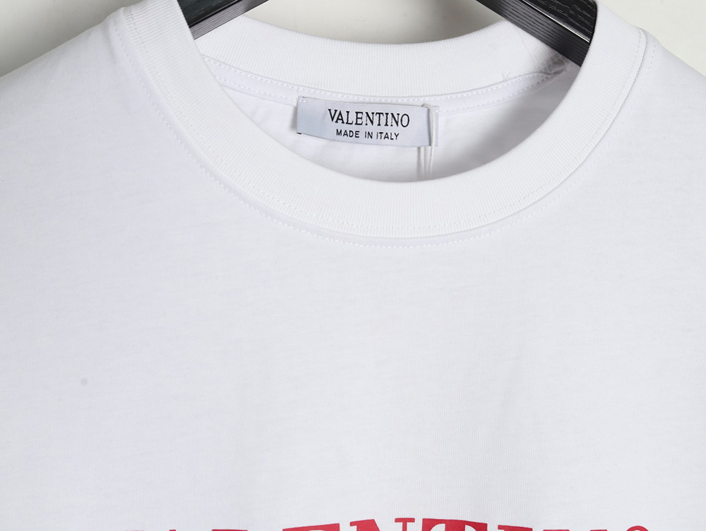 Valentino Red Letter Print Short Sleeve T-shirt