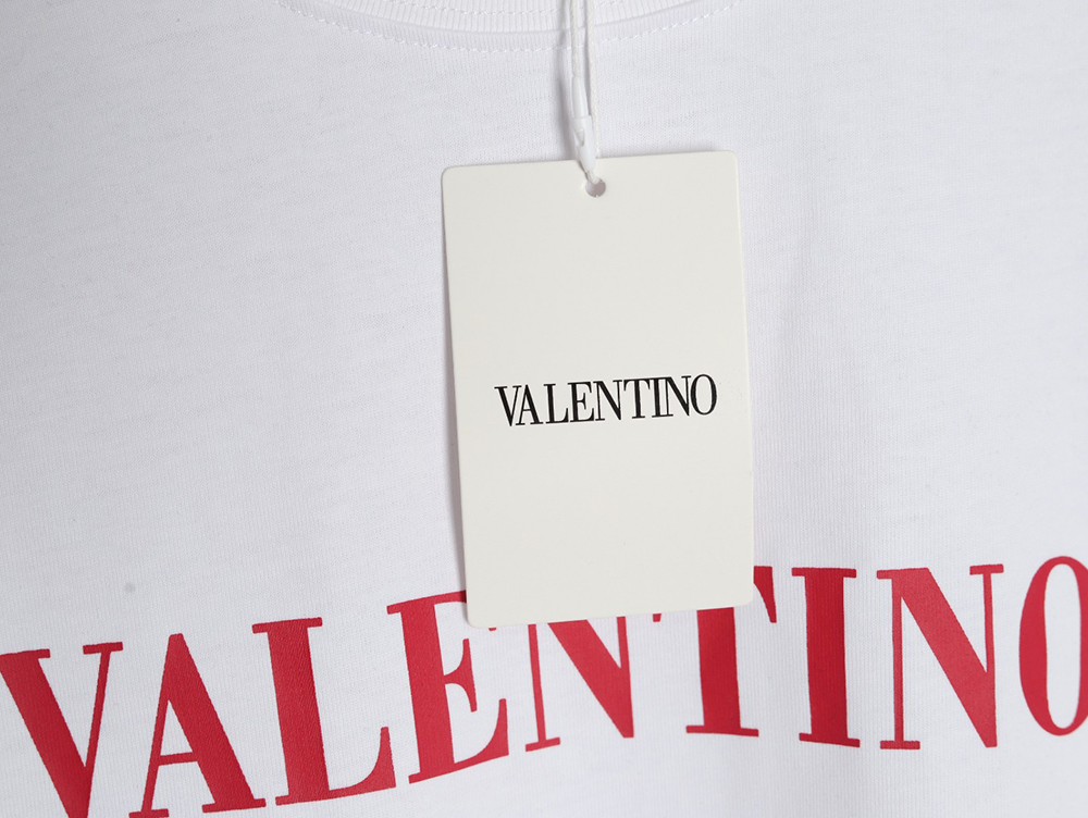 Valentino Red Letter Print Short Sleeve T-shirt