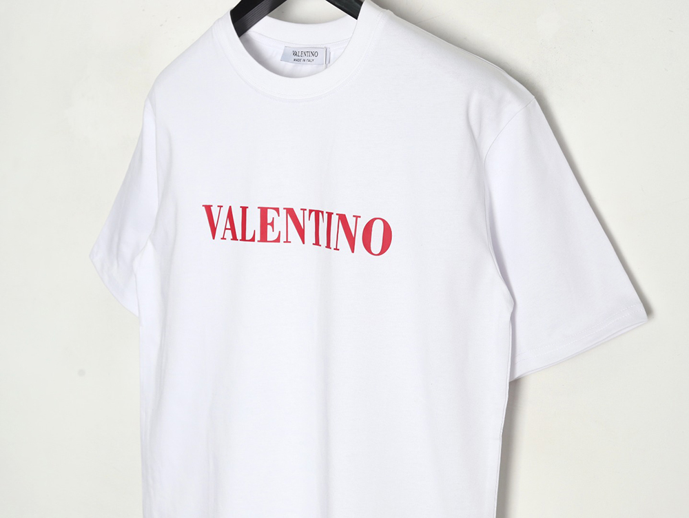 Valentino Red Letter Print Short Sleeve T-shirt