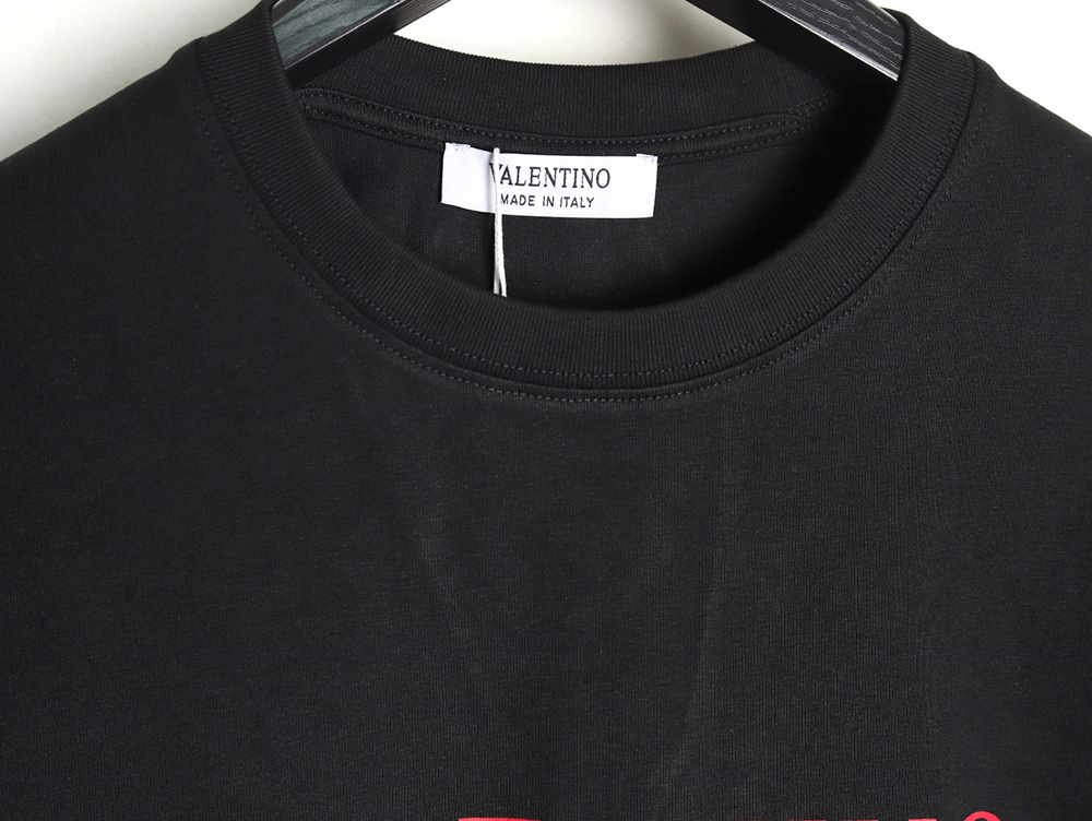 Valentino Red Letter Print Short Sleeve T-shirt TSK1