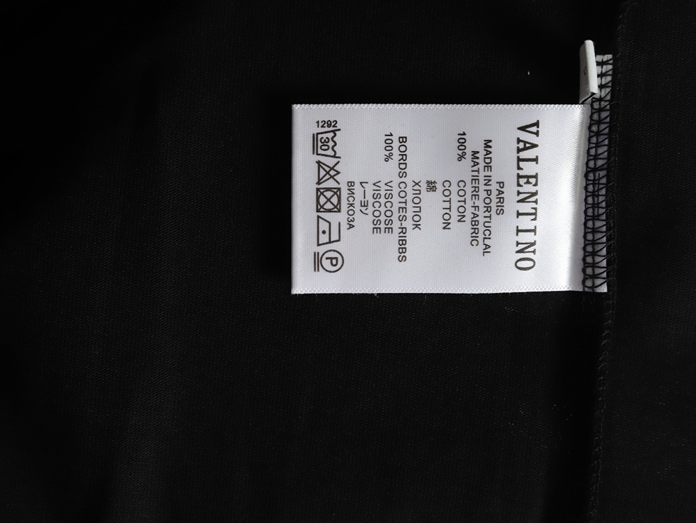 Valentino V logo red signature print short sleeve T-shirt TSK1