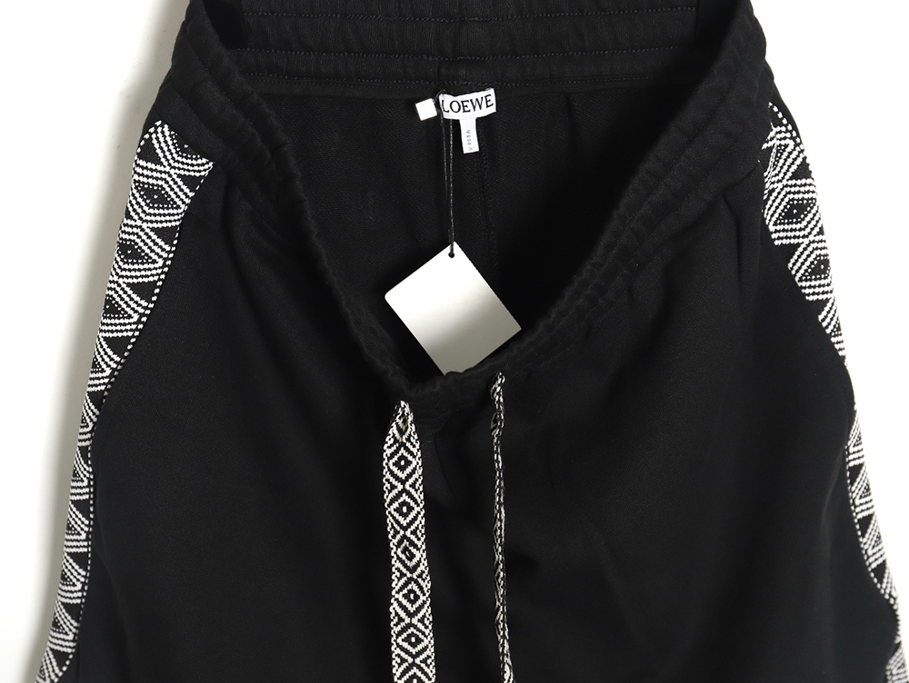 L0ew* colorblock webbing logo embroidered shorts