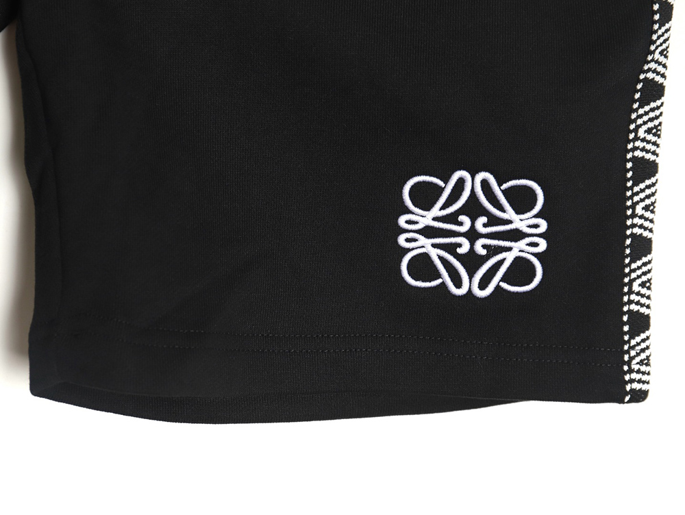L0ew* colorblock webbing logo embroidered shorts