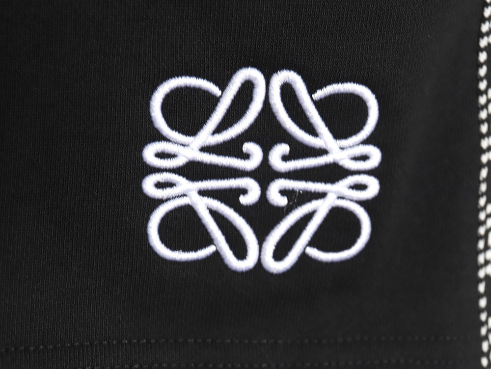 L0ew* colorblock webbing logo embroidered shorts