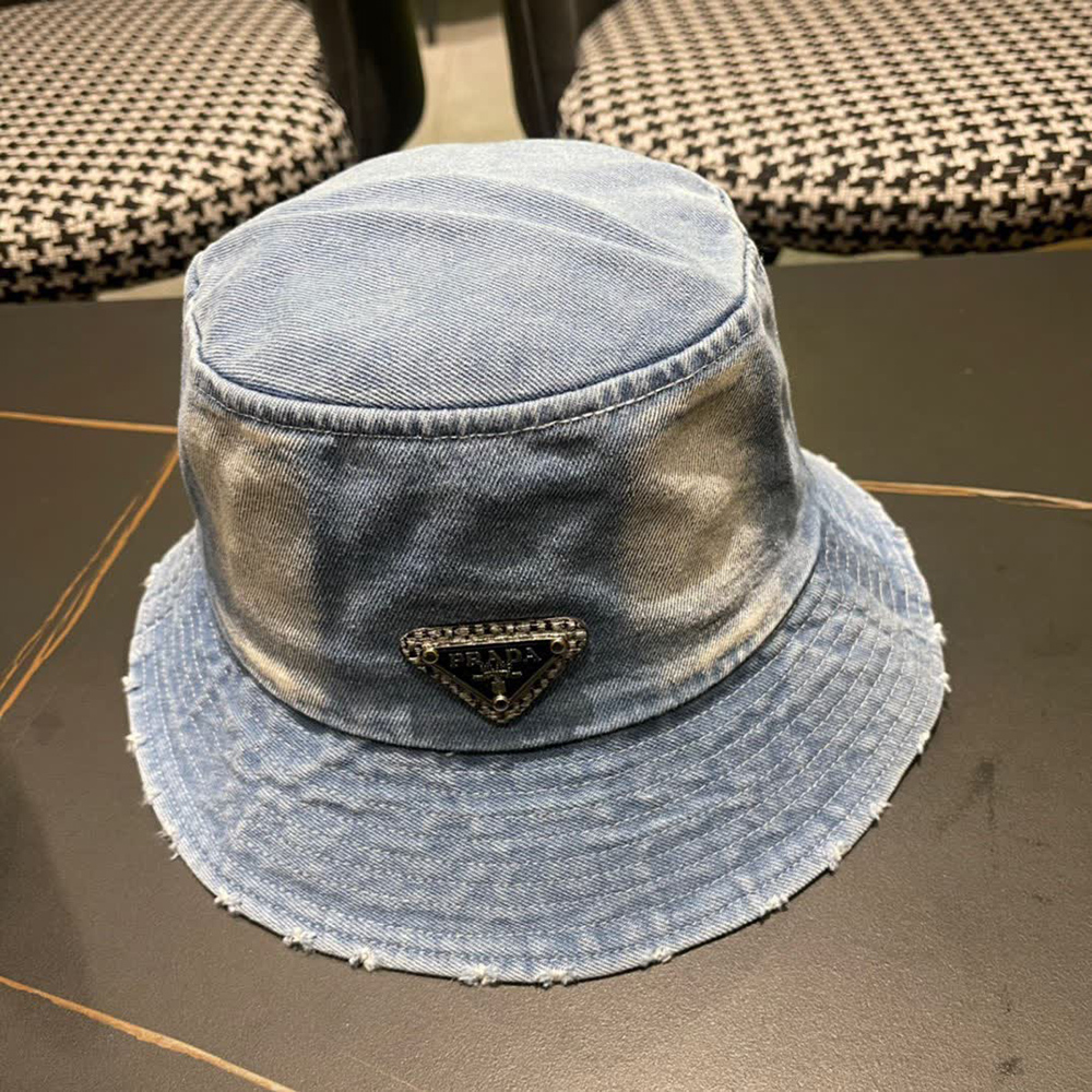 Pra*a denim triangle bucket hat