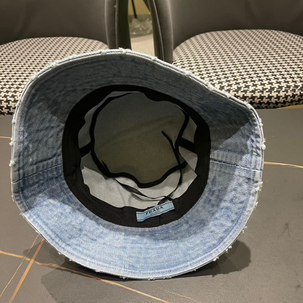 Pra*a denim triangle bucket hat