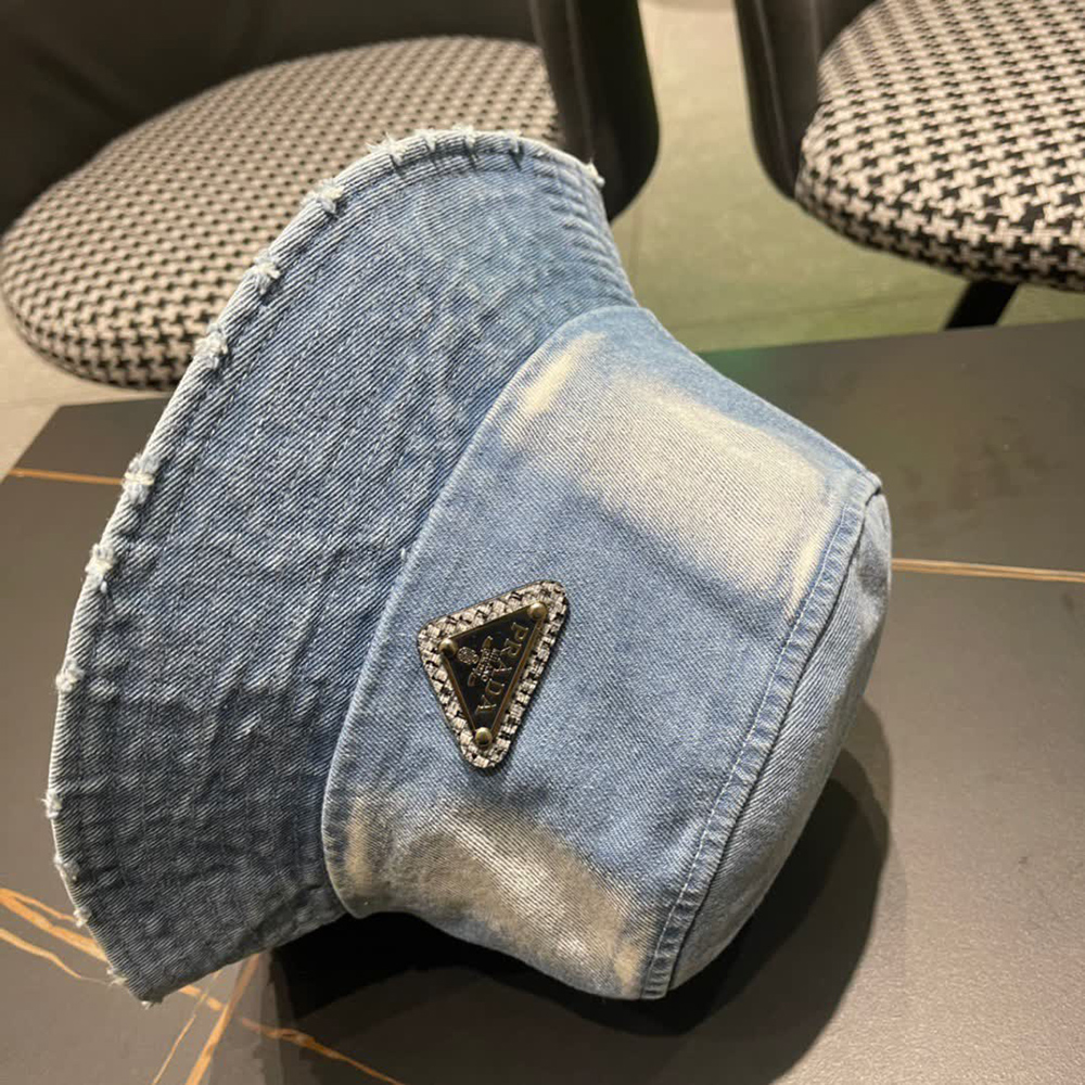 Pra*a denim triangle bucket hat
