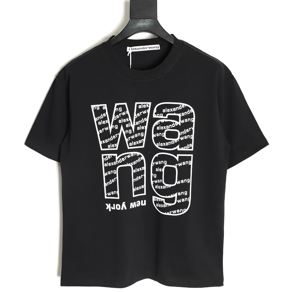 Alexander Wang all over printed lettering short sleeve T-shirt