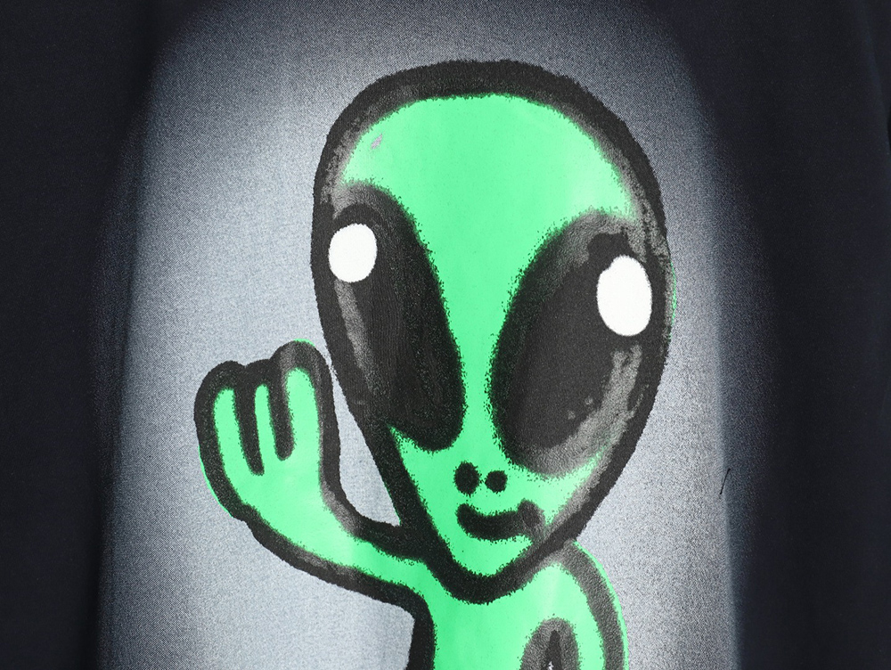 Ba*len*cia*ga dissolving smiley alien short sleeve