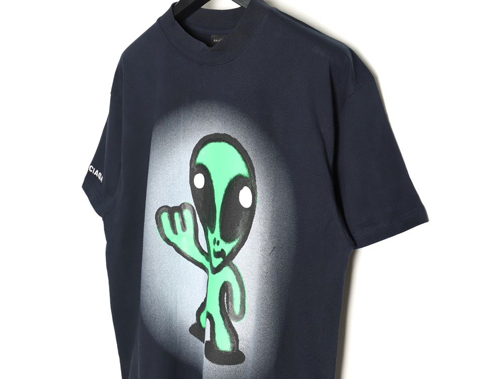 Ba*len*cia*ga dissolving smiley alien short sleeve