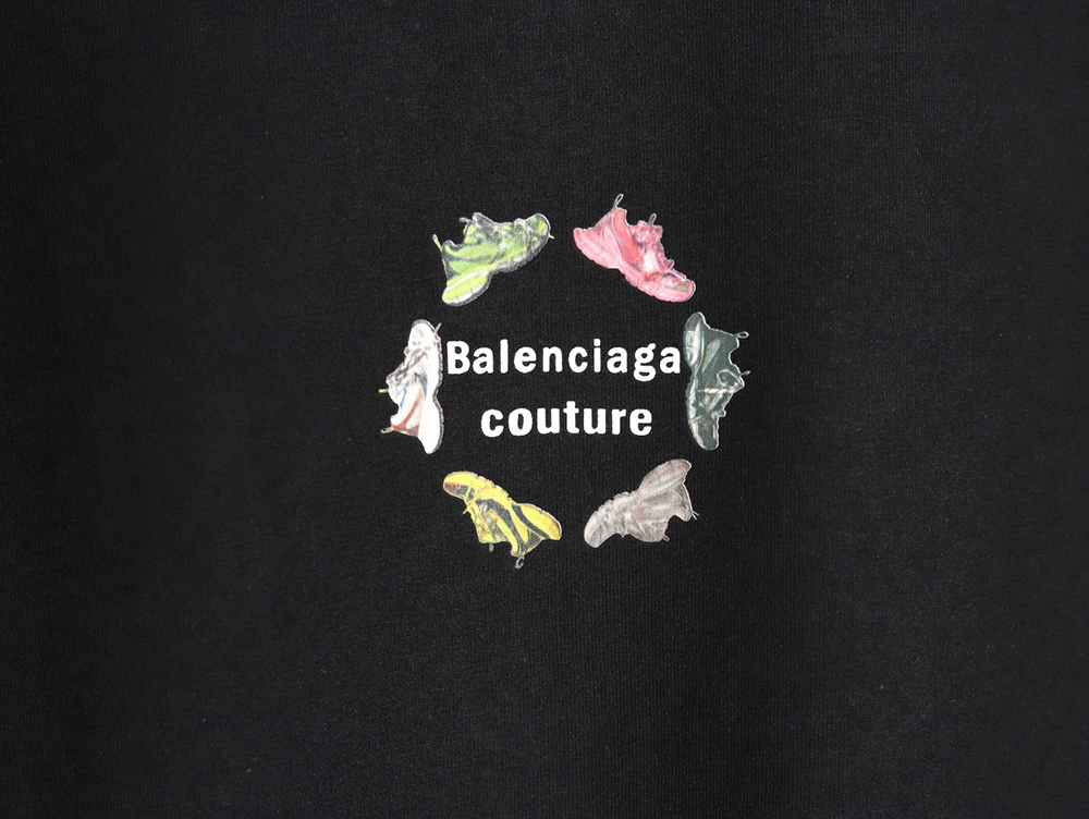 Ba*len*cia*ga daddy shoes lettering print short sleeve t-shirt