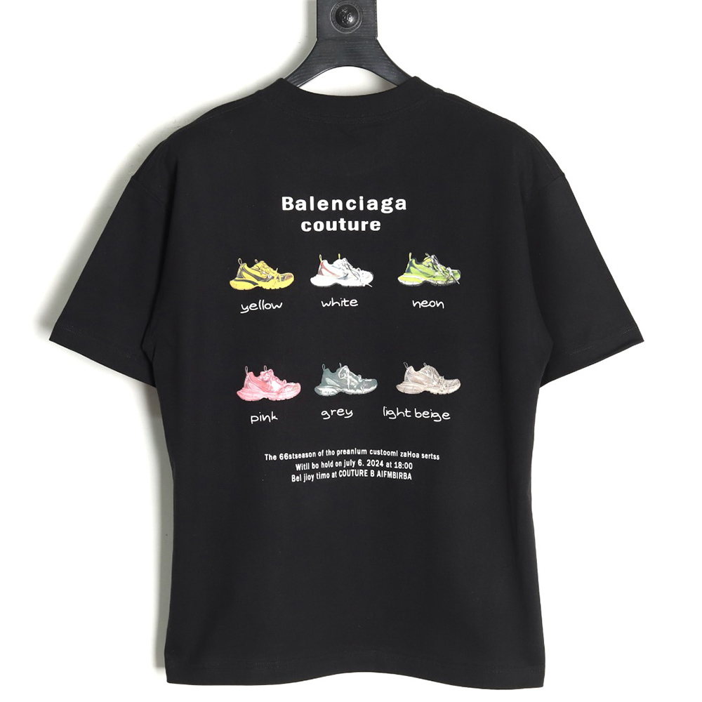 Ba*len*cia*ga daddy shoes lettering print short sleeve t-shirt