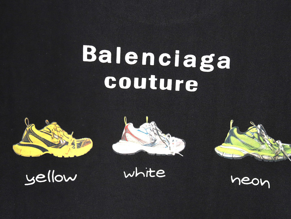 Ba*len*cia*ga daddy shoes lettering print short sleeve t-shirt