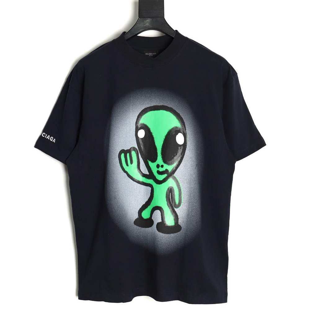 Ba*len*cia*ga dissolving smiley alien short sleeve