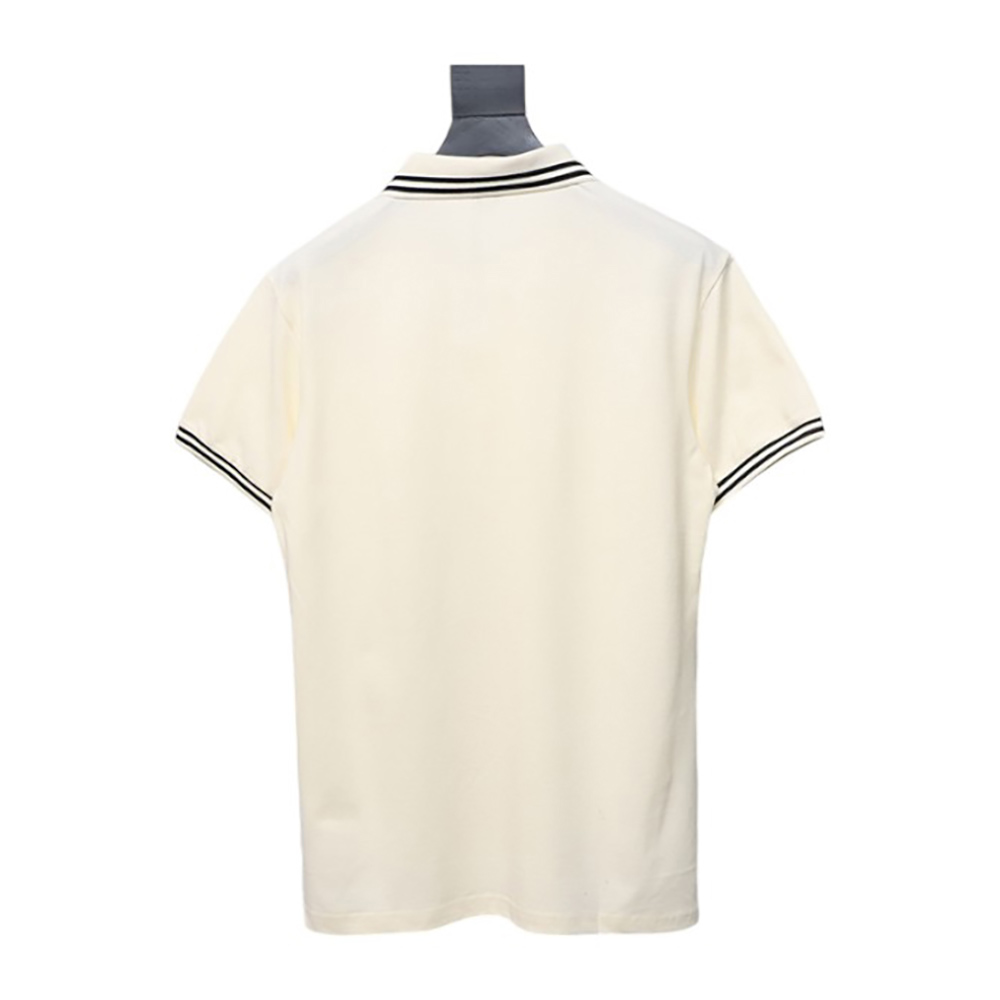 L0ew* pocket colorful embroidery polo short sleeve