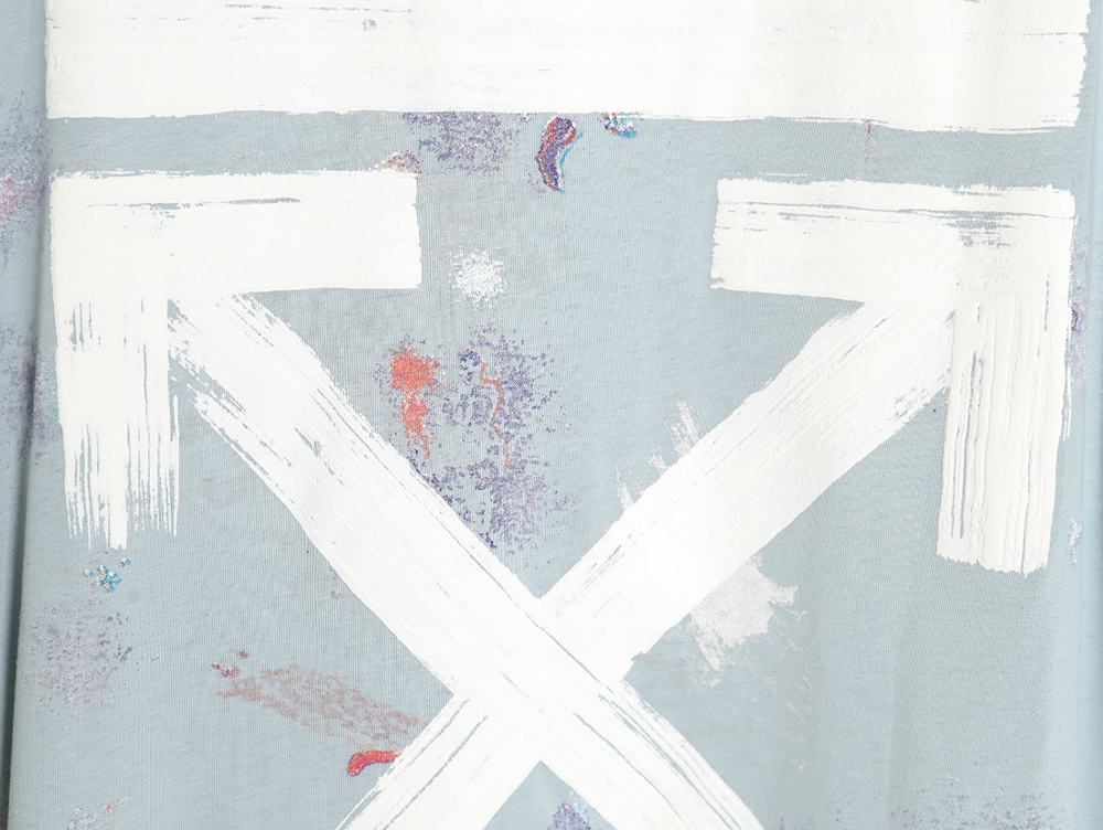 Off-White Starry Sky Fireworks Ink Arrow Short Sleeve T-shirt