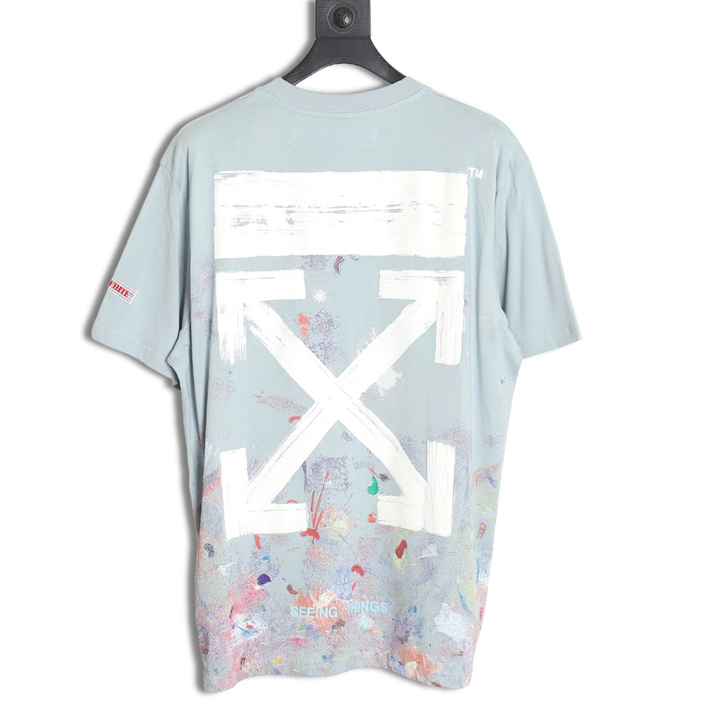 Off-White Starry Sky Fireworks Ink Arrow Short Sleeve T-shirt