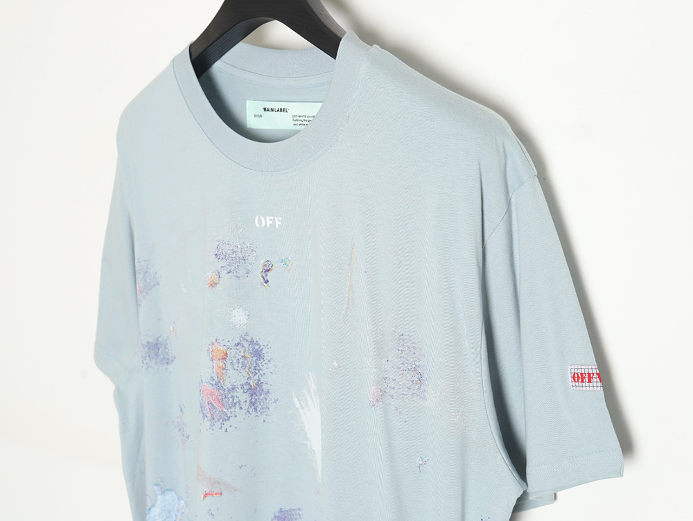 Off-White Starry Sky Fireworks Ink Arrow Short Sleeve T-shirt