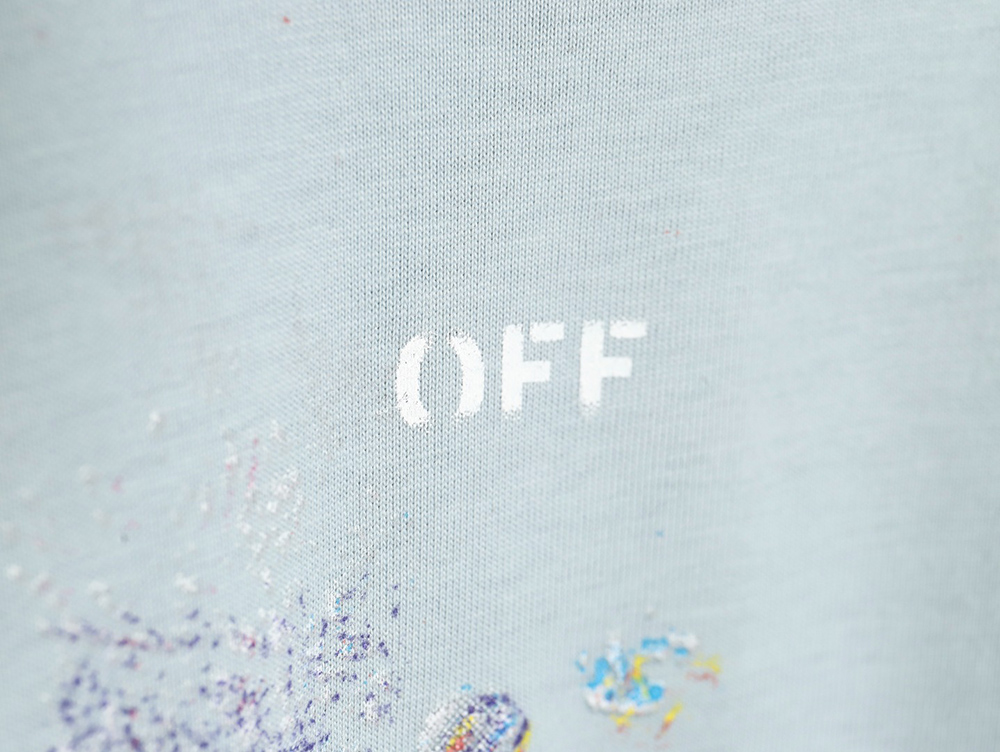 Off-White Starry Sky Fireworks Ink Arrow Short Sleeve T-shirt